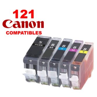 Compatible Canon CLI-5 Black / CLI-8 B/C/M/Y 5 Ink Cartridge Multipack