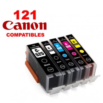 Compatible Canon CLI-525 Black / CLI-526 B/C/M/Y 5 Ink Cartridge Multipack