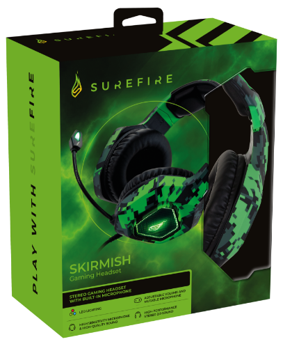 Cuffie Gaming Harrier Con Microfono E Surround 7.1 – Leggere (369g) Con Led – Compatibili PC E PlayStation