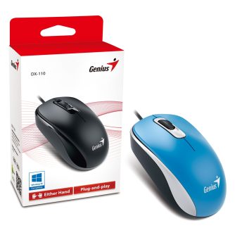 Genius DX-110 Wired USB Plug and Play Mouse - Blue