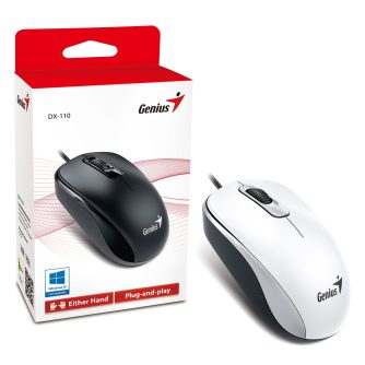 Genius DX-110 Wired USB Plug and Play Mouse - White