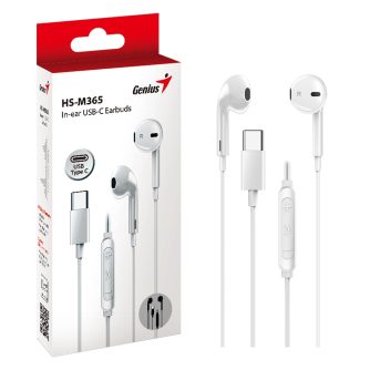 Genius HS-M365W USB-C In-Ear Wired Earbuds - White
