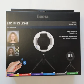 Hama "Spotlight Smart 80" LED Ring Light, Set for Smartphones
